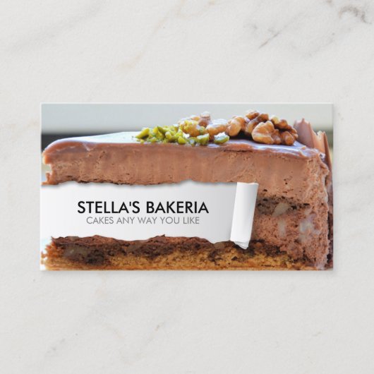 Aanpasbare Bakkerij Eten Visitekaartje (Voorkant)
