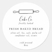 Aanpasbare bakstickers ronde sticker (Voorkant)