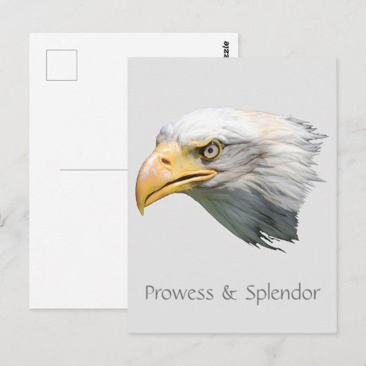 Aanpasbare 'Bald Eagle Prowess & Splendor' Briefkaart (Voorkant / Achterkant)