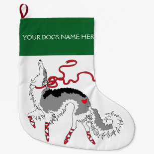 Aanpasbare ballet Borzoi kerstsok