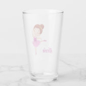 Aanpasbare balletglas met naam - Mooie  Glas (Achterkant)