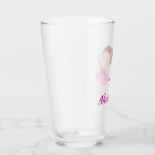 Aanpasbare balletglas met naam - Mooie  Glas (Rechts)