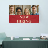 Aanpasbare Banner met Glimlachend Personeel en Tek (Beurs)