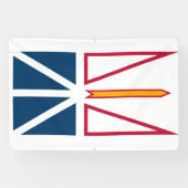 Aanpasbare banner onder de vlag van Newfoundland (Horizontaal)