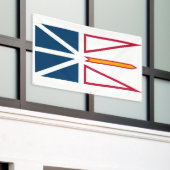 Aanpasbare banner onder de vlag van Newfoundland (Buitenkant Gebouw)