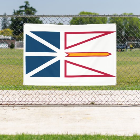 Aanpasbare banner onder de vlag van Newfoundland (Insitu)
