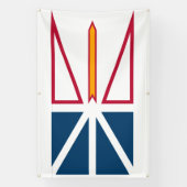 Aanpasbare banner onder de vlag van Newfoundland (Verticaal)