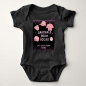 Aanpasbare Baseball Moeder Team Bib Romper (Voorkant)