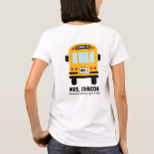 Aanpasbare basisschoolbuschauffeur t-shirt (Achterkant)