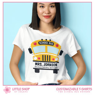 Aanpasbare basisschoolbuschauffeur t-shirt