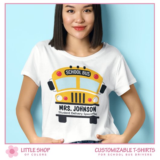 Aanpasbare basisschoolbuschauffeur t-shirt