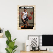 Aanpasbare basketbalspeler poster (Thuiskantoor)
