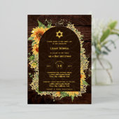 Aanpasbare Bat Bar Mitswa evenement, Elegant Moder Folie Uitnodiging (Staand Voorkant)