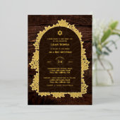 Aanpasbare Bat Bar Mitswa evenement, Elegant Moder Folie Uitnodiging (Staand Voorkant)