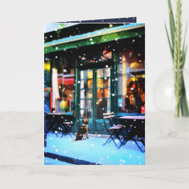 Aanpasbare Beagle Kerstkaart Feestdagen Kaart