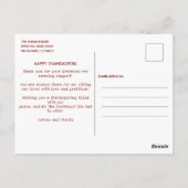 Aanpasbare " BEDANK DE HEER " briefkaart (Achterkant)