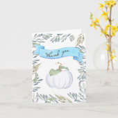 Aanpasbare bedankkaartjes | Herfstpompoen Kaart (Gele Bloem)