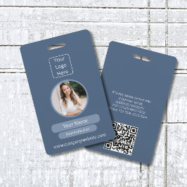 Aanpasbare bedrijfsidentificatiebadge met QR-code Badge
