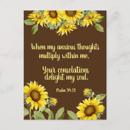 Aanpasbare bemoedigingsbijbeltekst briefkaart (Voorkant)