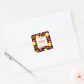Aanpasbare bessenrietdiffuserlabel vierkante sticker (Envelop)
