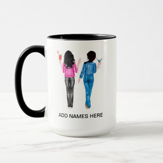Aanpasbare Beste Vrienden Koffiemok Mok (Links)