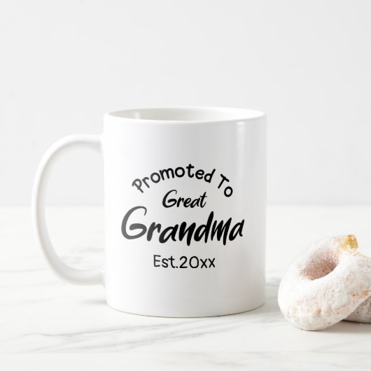 Aanpasbare Bevorderd Tot Oud-Oma Koffiemok (Met donut)