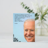 Aanpasbare Biden Vakantieansichtkaart Briefkaart (Staand voorkant)