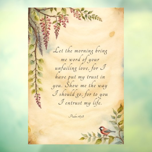 Aanpasbare Bijbeltekst Kunst Raamsticker (Vel 3)