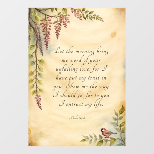 Aanpasbare Bijbeltekst Kunst Raamsticker (Vel)