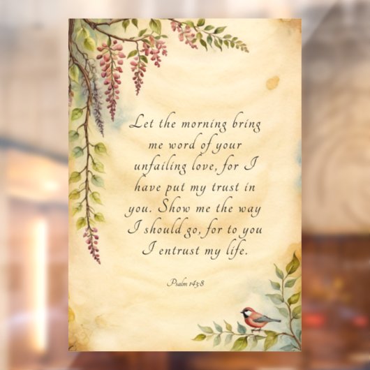 Aanpasbare Bijbeltekst Kunst Raamsticker (Vel 2)