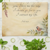 Aanpasbare Bijbeltekst Kunst Theedoek (Gevouwen)