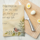 Aanpasbare Bijbeltekst Kunst Theedoek (Quarter Fold)