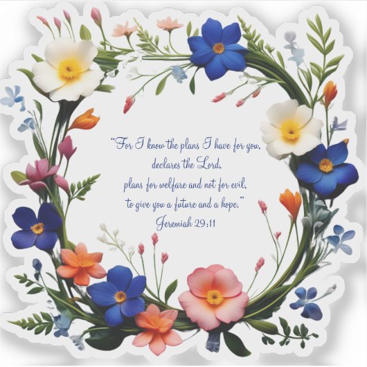 Aanpasbare Bijbeltekst op maat gesneden vinyl stic Sticker (Voorkant)