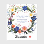 Aanpasbare Bijbeltekst op maat gesneden vinyl stic Sticker (Vel)