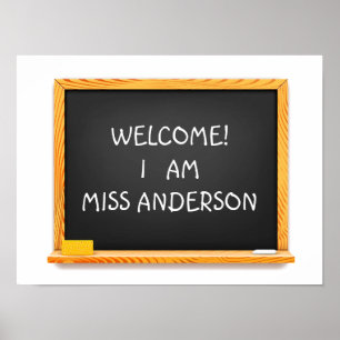 Aanpasbare blackboard les poster