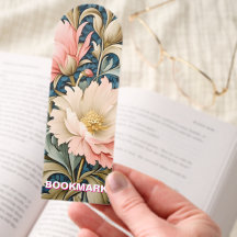 Aanpasbare bladwijzer - Art Nouveau Roze Bloem