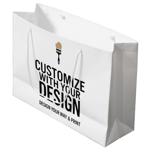 Aanpasbare blanco 12x9" Bedrijfsmaatschappij Groot Cadeauzakje (Voorkant Gekanteld)