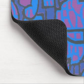 Aanpasbare blauwe en magenta abstracte muismat (Hoek)