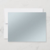 Aanpasbare Blauwe en Zilveren RSVP Kaart (Achterkant)