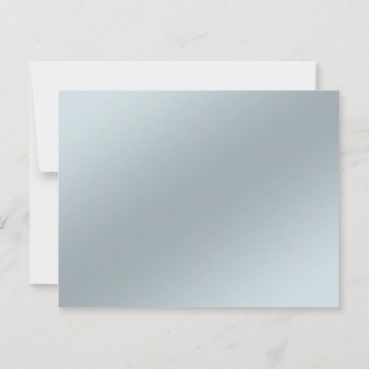 Aanpasbare Blauwe en Zilveren RSVP Kaart (Achterkant)