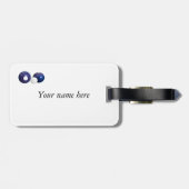 Aanpasbare Blauwe GrasveldBowling Bagagelabel (Achterkant horizontaal)