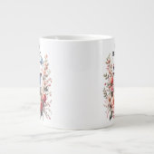 Aanpasbare Blauwe Vlinder Bloemschilderkunst-96279 Grote Koffiekop (Voorkant)