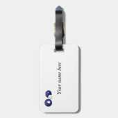 Aanpasbare blauwe wandelbalken bagagelabel (Achterkant verticaal)