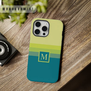 Aanpasbare Bleke Limoen Geelgroene Kleurblok iPhone 15 Pro Max Case