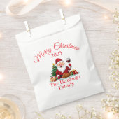 Aanpasbare blije kerstman kerstfeest  bedankzakje (Geknipt)