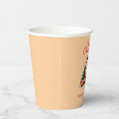 Aanpasbare blije kerstman kerstfeest papieren bekers (Rechts)