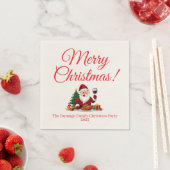 Aanpasbare blije kerstman kerstfeest servet (Insitu)