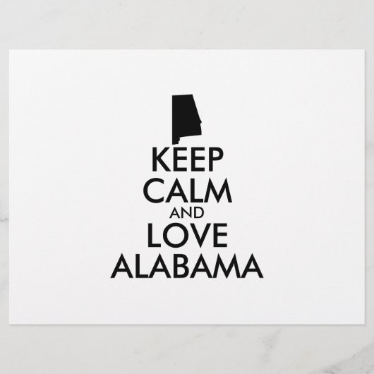 Aanpasbare BLIJF KALM en HOU VAN ALABAMA Flyer (Voorkant)