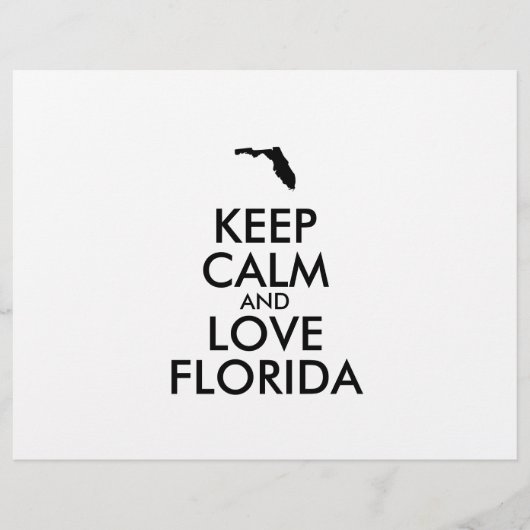 Aanpasbare BLIJF KALM en HOU VAN FLORIDA Flyer (Voorkant)