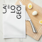 Aanpasbare BLIJF KALM en HOU VAN GEORGIA Theedoek (Quarter Fold)